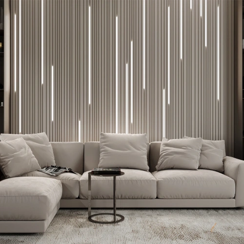 Гипсовая 3D панель EViRO Barcode + LED